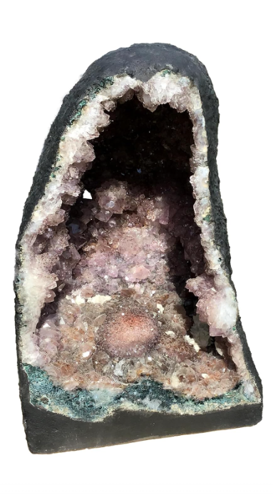 Beautiful Amethyst Geode Tower - 17 Inches Tall & 55 lbs - Gorgeous Specimen with Beautiful Calcite Crystals - Display Crystal by Dinosaurs Rock (AM- 4)