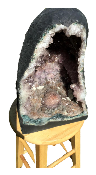 Beautiful Amethyst Geode Tower - 17 Inches Tall & 55 lbs - Gorgeous Specimen with Beautiful Calcite Crystals - Display Crystal by Dinosaurs Rock (AM- 4)