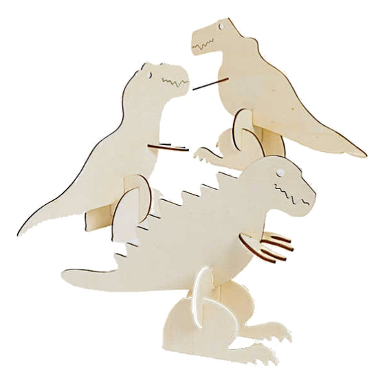 Build Your Own T-Rex Wooden 6" Dinosaurs - Tyrannosaurus Rex Craft Kits - 1 dozen - dinosaursrocksuperstore