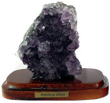 Amethyst Specimen on Decorative Wood Base - Gift Packaged - Great Gift! - dinosaursrocksuperstore