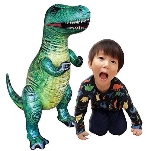 Jet Creations 37" T-rex Tyrannosaurus Inflatable Air Stuffed Plush Toy, Durable Self Standing