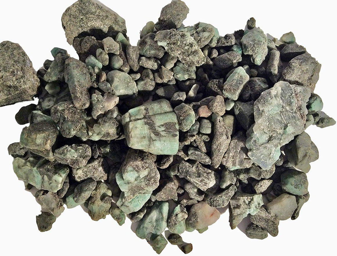 Genuine Rough Emerald Bulk Educational Mineral - 1 lb - 70+ Pieces - dinosaursrocksuperstore