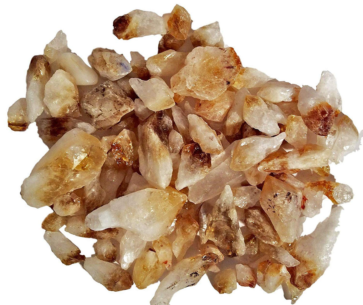 Citrine Crystal specimens- 1 lb - 30+ Pieces - dinosaursrocksuperstore