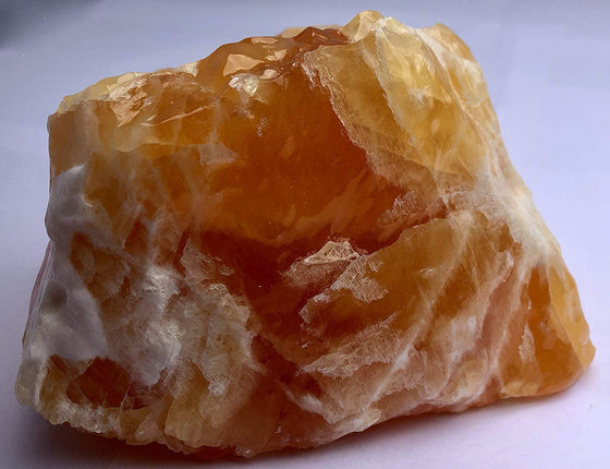 Orange-Dyed Calcite Display Specimen #4 - 5.25" x 4" - dinosaursrocksuperstore
