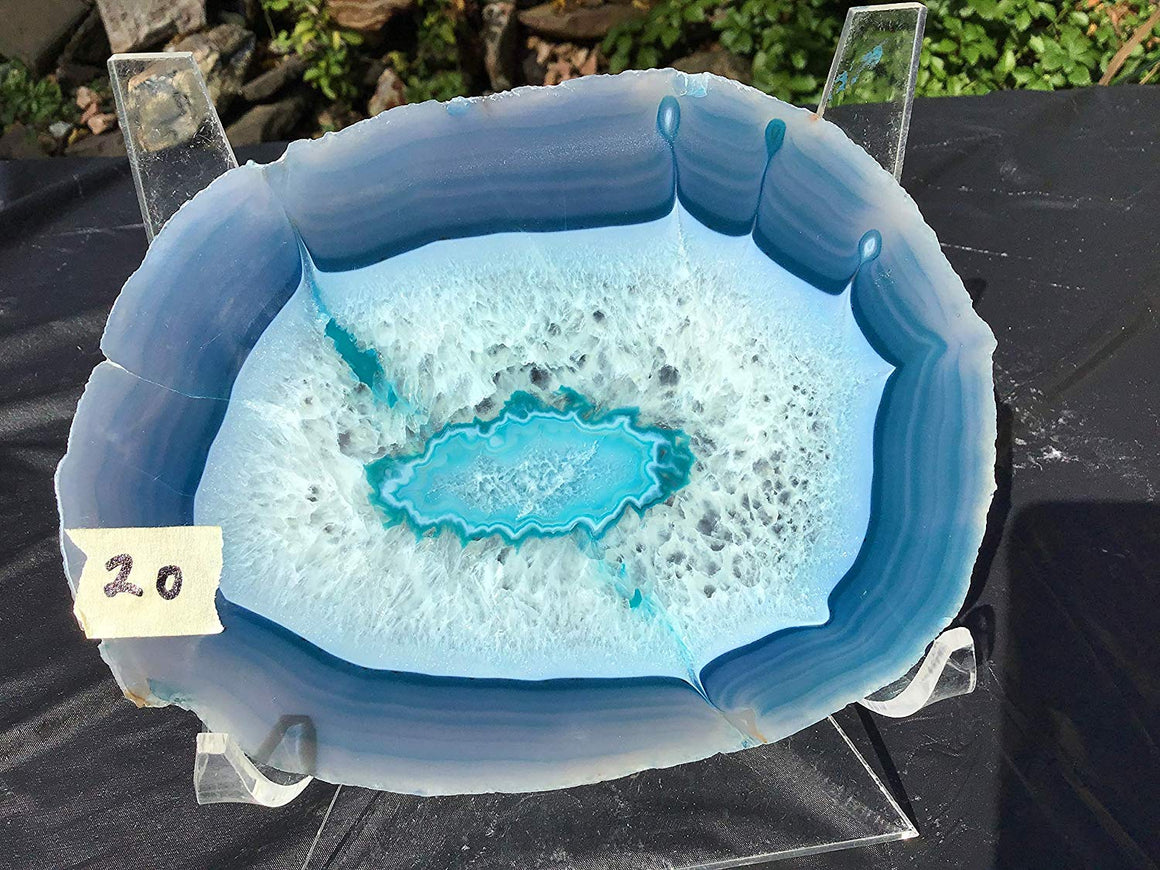 Green (Dyed) Sliced Agate - dinosaursrocksuperstore