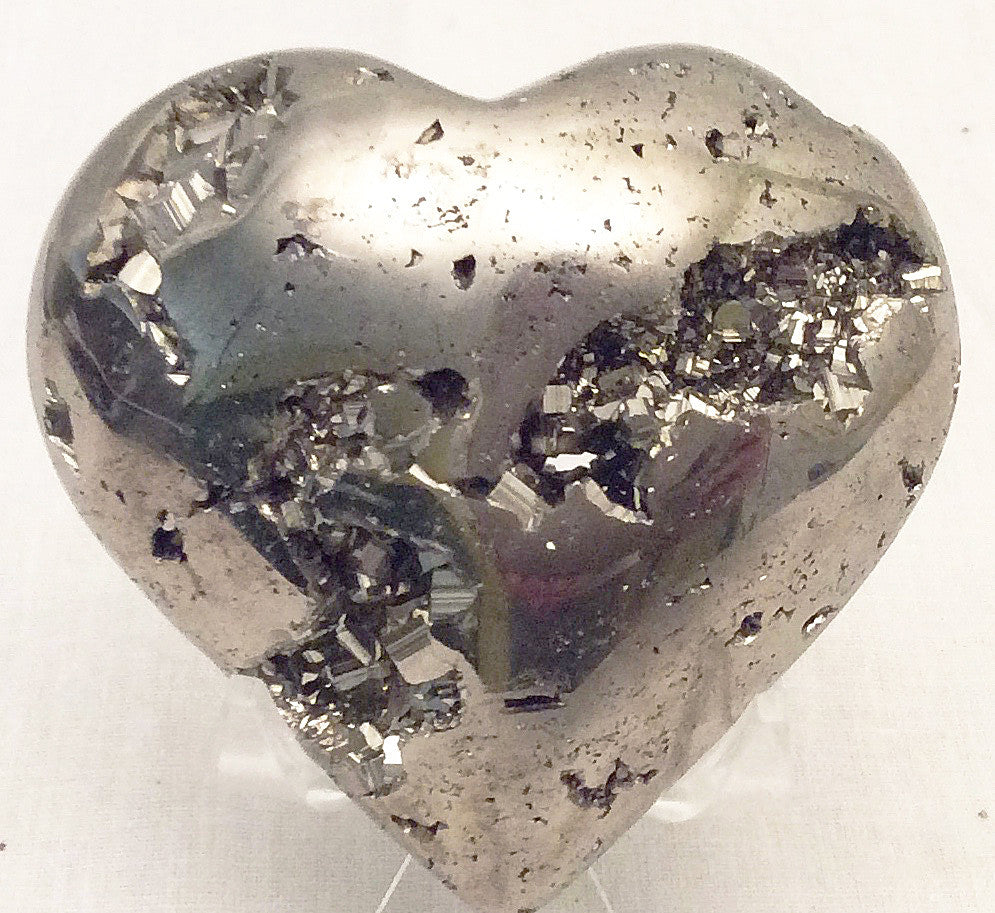 GEMS ROCK® Pyrite Carved Heart #55- Gift Packaged - Great Holiday Gift - dinosaursrocksuperstore