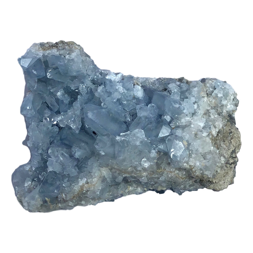 Vivid Sky Blue Celestite Mineral Geode - 4" - C106