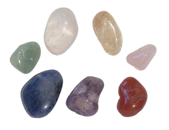 CHAKRA STONES Collection 1 (Free Shipping, Pouch & Necklace) - dinosaursrocksuperstore