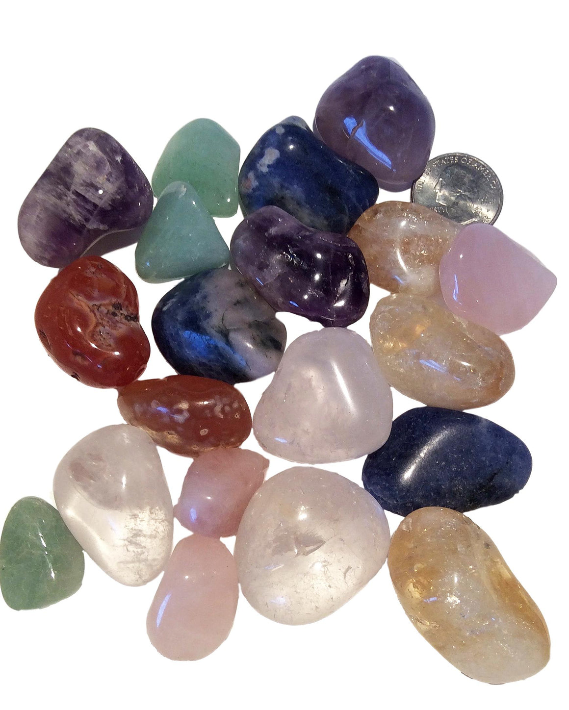 Chakra Stones Collection 3 (Free Shipping, 3 Velvet Pouches & 3 Necklaces) - dinosaursrocksuperstore