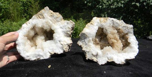 Geode - Crystal-Filled Moroccan opened - 8"-10" wide - dinosaursrocksuperstore