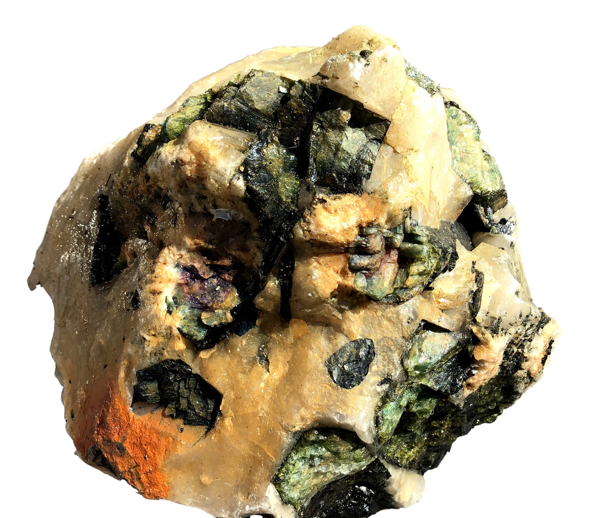 Watermelon Tourmaline Crystal Mineral Display Specimen #13 - 6" x 6" - dinosaursrocksuperstore