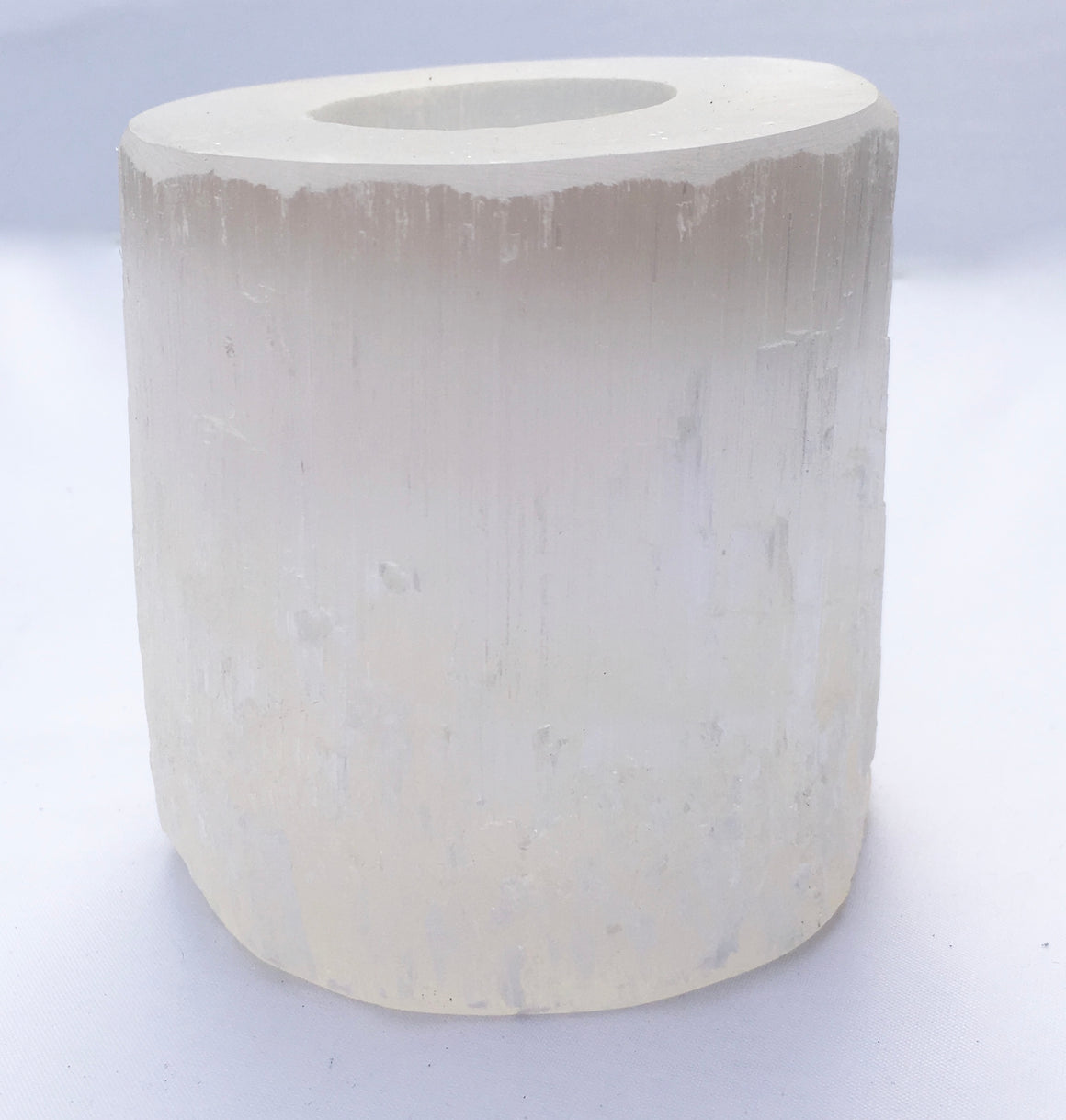 Selenite Crystal Candleholder - Gift packaged! - dinosaursrocksuperstore