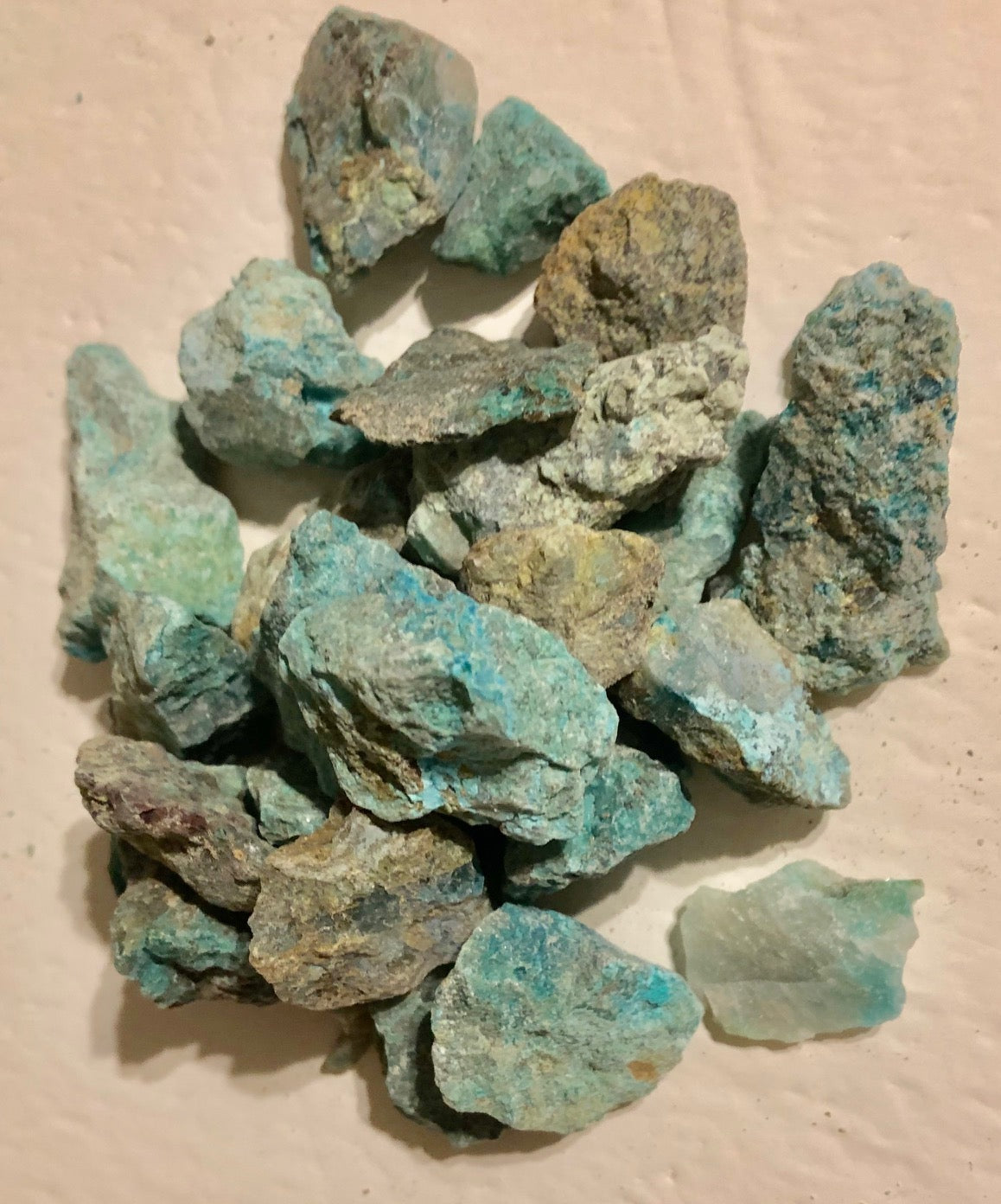 Bulk Genuine Turquoise rough nuggets - 1/4 pound - 15+ pieces