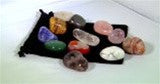 Favor - 12 Polished Stones in Velveteen Bag - dinosaursrocksuperstore