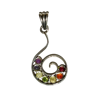 Chakra Swirl Pendant - Gift packaged with chain