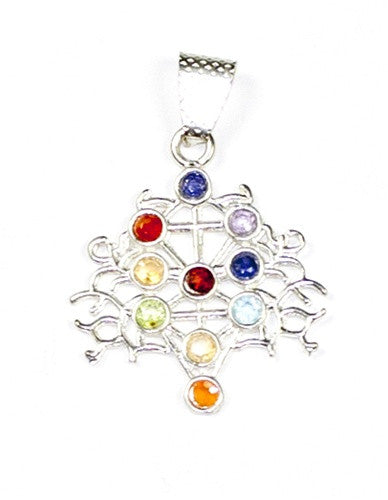 Chakra Tree of Life Pendant  - gift packaged. - dinosaursrocksuperstore