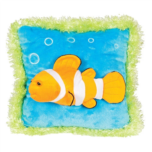 Raised Clownfish Sealife Plush Pillow - dinosaursrocksuperstore