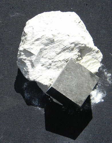 Genuine Pyrite Cube in Matrix - from Spain - dinosaursrocksuperstore