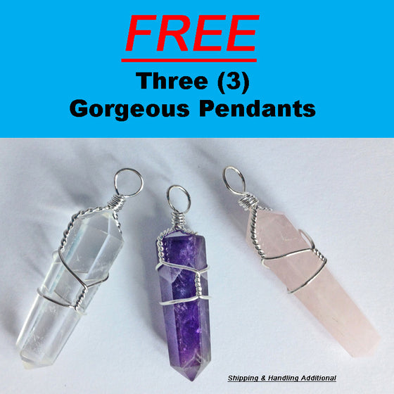 Three (3) FREE Gorgeous Pendants - dinosaursrocksuperstore