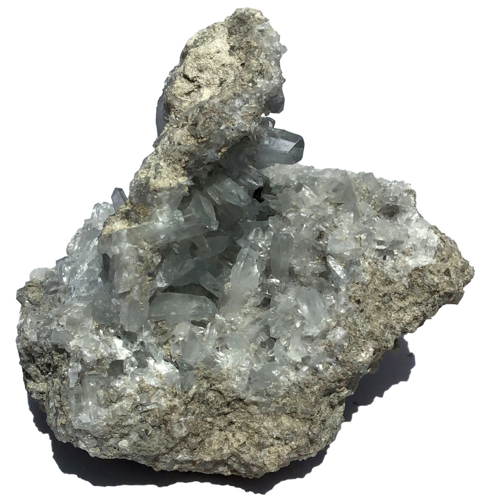 Vivid Sky Blue Celestite Mineral Geode - 4" - C81