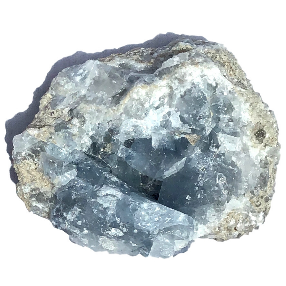 Vivid Sky Blue Celestite Mineral Geode - 3" - C83