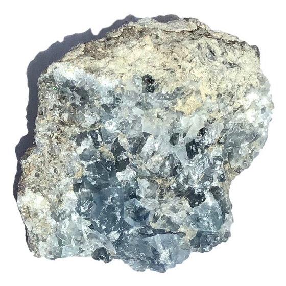 Vivid Sky Blue Celestite Mineral Geode - 3.5" - C87