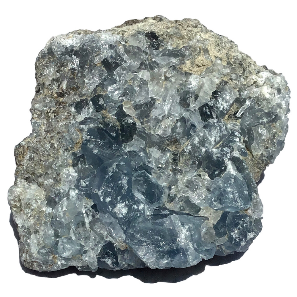 Vivid Sky Blue Celestite Mineral Geode - 3.5" - C87