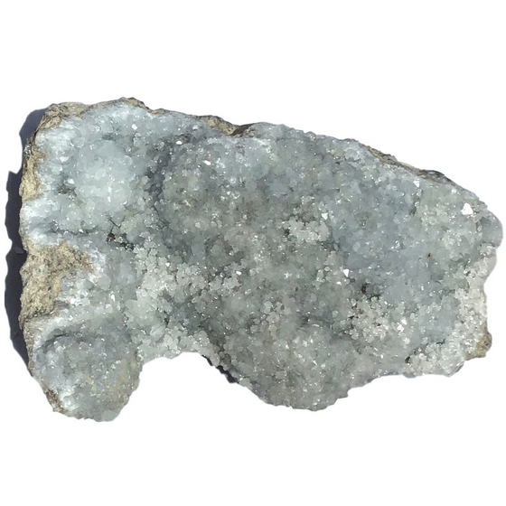 Vivid Sky Blue Celestite Mineral Geode - 4.5" - C88