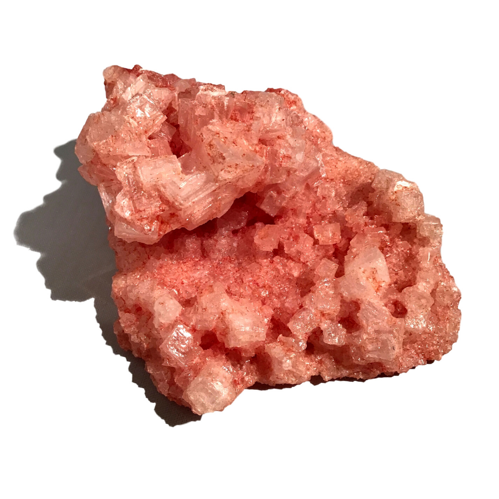 Genuine Pink Halite (Salt) Crystal Specimen- approx 3" x 3"