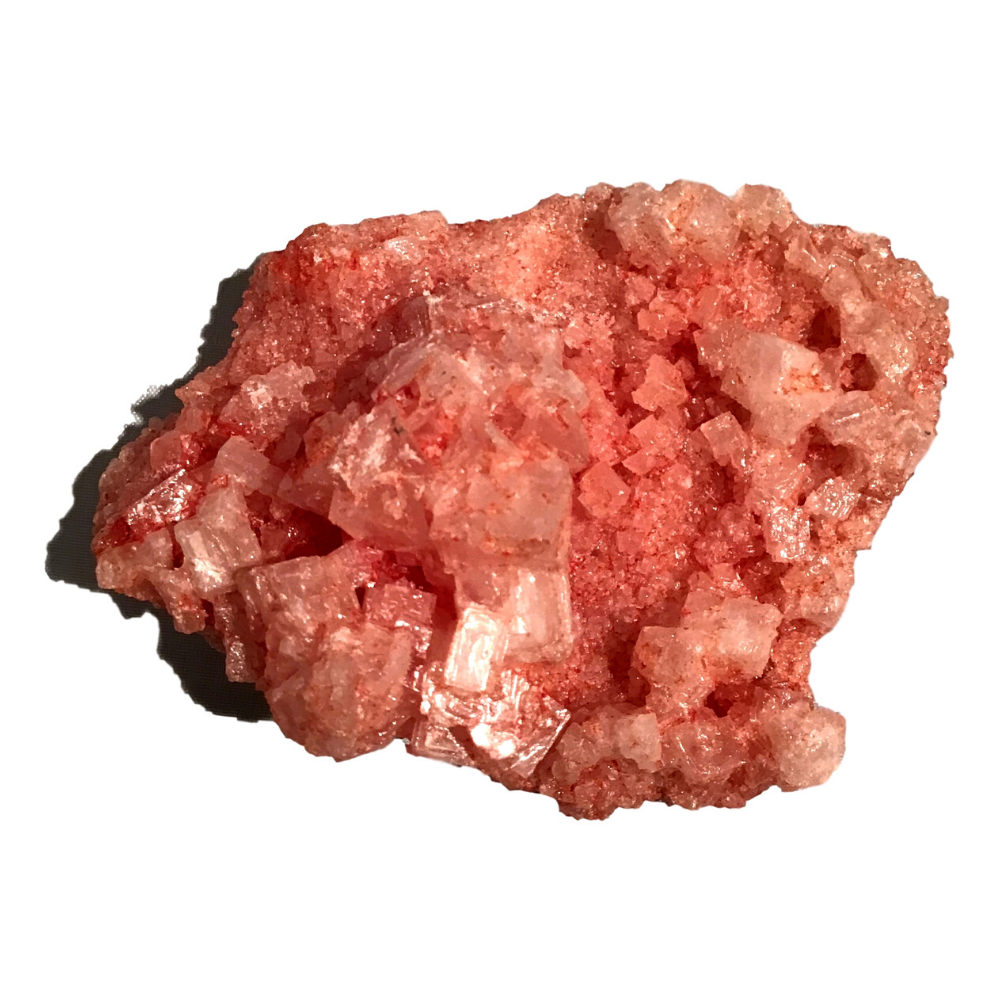 Genuine Pink Halite (Salt) Crystal Specimen- approx 3" x 3"