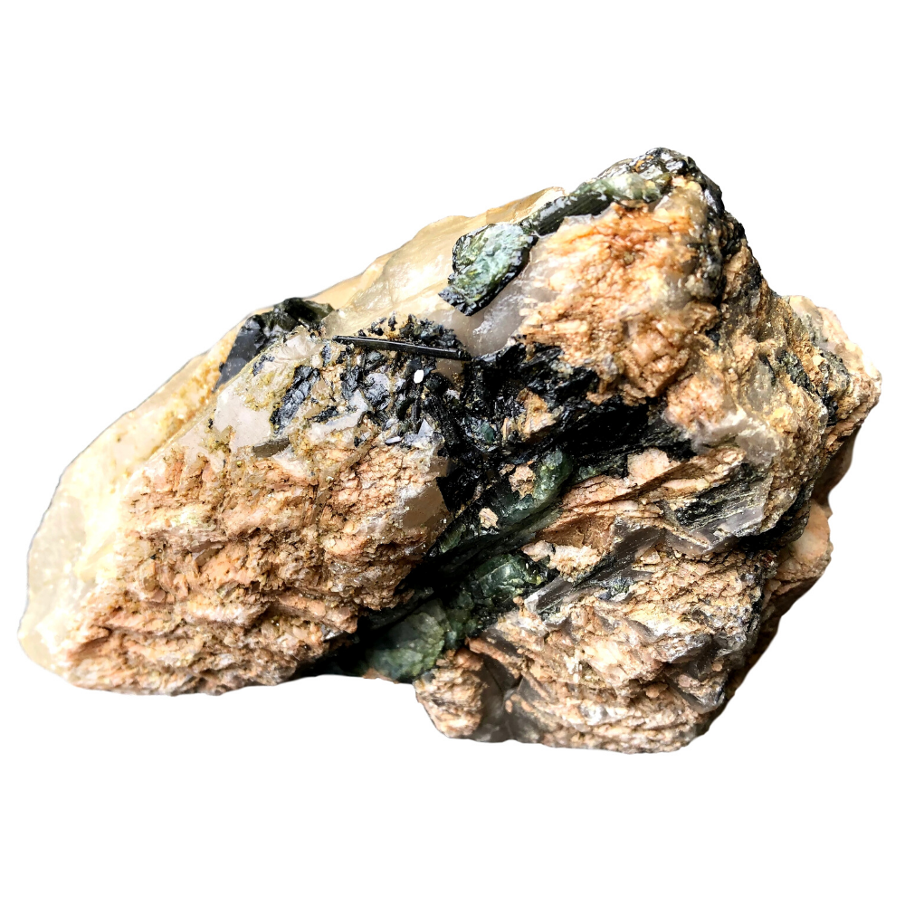 Tourmaline Crystal Mineral Display Specimen #51 - 5" x 4" x 3"